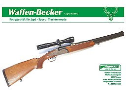Bockbüchsflinte Zoli, Mod. Kombinat Kal. 12/70 + 6,5x57R ZF: S&B 1,5-6x42 Abs.1