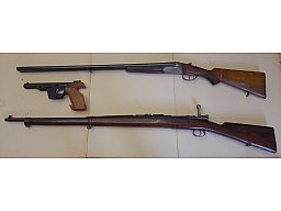 Konvolut, Walther OSP, Chile 1895,Doppelflinte 16/70
