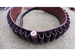 Schrotpatronengürtel Leder Kaliber 12 16 120cm für Entenjagd