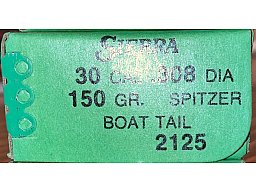 300 Sierra Geschosse .30 150grs