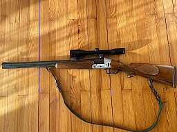 Heym Bockbüchsflinte, .222rem und 20/70, Schwenkmontage, Handspanner