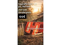 Hornady 7x64 SPFI GMX 140 grs. BLEIFREI 2500 Schuss vorhanden