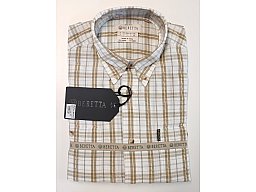 Beretta Langarmhemd Button Down Shirt weiß-grün kariert Gr. L ---NEUWARE---