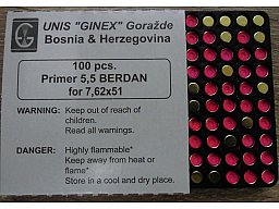 Zündhütchen GINEX LR 5,5mm BERDAN GP11