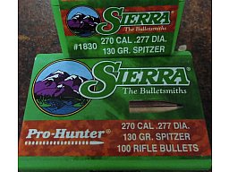 Geschosse Sierra .270 130gr Spitzer Pro-Hunter
