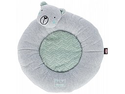 TRIXIE Hundebett Liegematte "JUNIOR" Bär hellgrau/mint | Durchmesser 40cm für Welpe / kleine Hunde