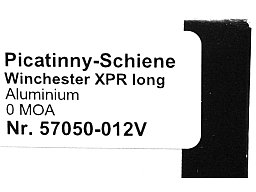 Recknagel (Weaver) Picatinny Schiene für Winchester XPR Repetierbüchse LONG! inkl. Schrauben NEU Alu