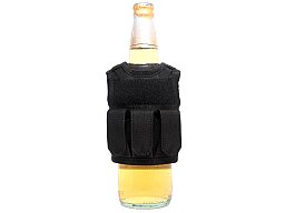 Mini Tactical Schutzweste mit Fronttaschen für Bierflasche / Wein / Thermosflasche - Schwarz