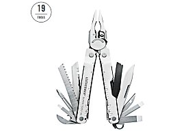 LEATHERMAN SUPER TOOL 300 mit 19 Werkzeugen: Drahtschneider Zange lange Klingen + NYLON Holster