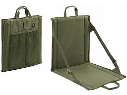 Faltsitz mit Tragegriff + Netztasche für 2 Getränkeflaschen - Oliv