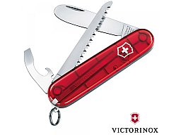 VICTORINOX Kindermesser "My first Victorinox" | abgerundete Klinge, Säge, Flaschenöffner, 84mm 45g