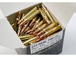 100 Schuss SuB S&B Sellier&Bellot .223 Rem. 55gr 3,6g Vollmantel Munition Patronen FMJ 5,56 AR15 ...