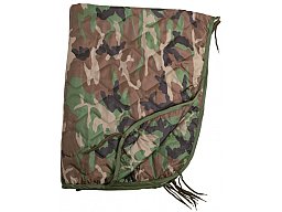 Poncho Liner – Steppdecke – Woodland - 210x150cm + Packsack