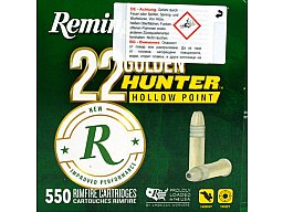550 Schuss KK HV Munition .22 l.r. lfb REMINGTON Golden HUNTER 40gr HP Hohlspitz verkupfert HV Plate