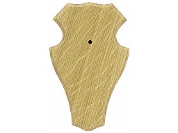 1 x Trophäenbrett EICHE 1 HELL HOLZ ! 19x12cm | Rehbock Trophäe Trohäenbrett Bockschild Geweih NEU