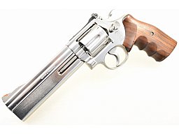 SMITH & WESSON Stainless Revolver Modell 686 mit 6" Lauf Kaliber .357 Mag. + Laufgewicht + Nill Grif