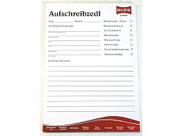 1 x BALLISTOL Notizblock DIN A5 Telefonnotiz Aufschreibzettl Klebebindung Abrisszettel in Bayerisch