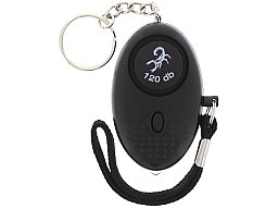 Scorpion Notfall Personen Alarm 120 db Schwarz mit LED Lampe + Batterie