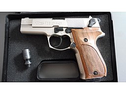 Walther P88-9 Nickel/Holz PTB 764 kal. 9 mm PA *************Ansehen kostet nichts********