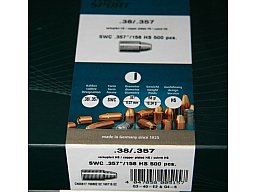 500St. H&N Geschosse .357 SWC HS 158grs - .38/.357 | Haendler&Natermann BLEIGESCHOSSE