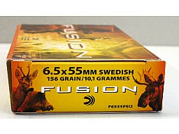 20 Schuss FEDERAL 6,5x55 SWEDISH 10,1g 156gr JAGD MUNITION FUSION Blei Geschoss 6.5 x 55 SWEDISH