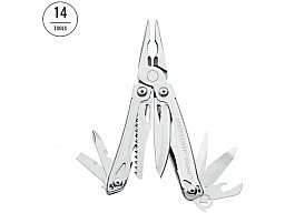 LEATHERMAN SIDEKICK Tool 14 Werkzeuge im Taschenformat | Zange, Messer, Feile, Schraubendreher, Etui