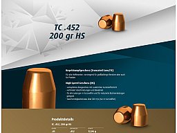 H&N Geschosse .452 TC HS 200gr. 500St. (.45ACP)