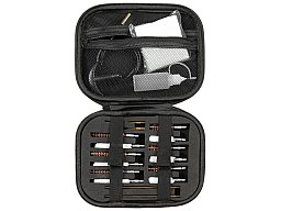 Pistolen Reinigung - Set / Waffenreinigung + Box für Kaliber cal. .22, .30, .270, .40, .38, .45