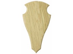 1 x Trophäenbrett EICHE 2 HELL 45cm x 24cm | Hirschschild Rotwild Hirsch Damwild Rothirsch ...