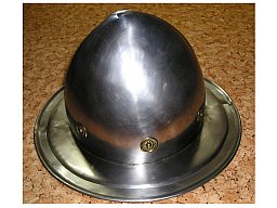 Mittelalterhelm Stahl poliert TOP ZUSTAND NEU
