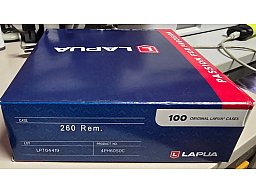 100St. Lapua Hülsen 260 Rem. - NEU