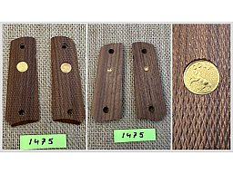Holzgriffschalen COLT Government/Gold Cup/1911 mit Gold Emblem - Original 80er Jahre