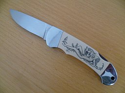 Sammlermesser Scrimshaw Dorinel Stoica