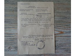 WH DOKUMENT/URKUNDE STUTTGART