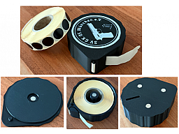 Schusspflasterspender Patch Dispenser für max. 20mm 2000 Stk. Rolle personalisierbar inkl. Magnet
