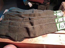Original Eskimo Vollfrottee Strümpfe 42/44 5 Paar olivgrün