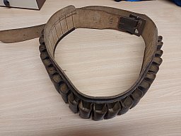 Patronengurt, Munitionsgürtel, Leder, Kal. 16