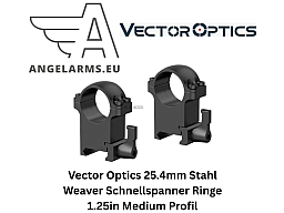 Vector Optics 25.4mm Stahl Weaver Schnellspanner Ringe 1.25in Medium Profil