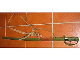 Samurei - Schwert mit Metall - Scheide und Leder - Gehänge