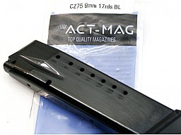 ACT MAG 17-Schuss Ersatzmagazin Metal CZ 75 9mm 9x19 | brüniert blued scharz | NEU für CZ75 Modelle