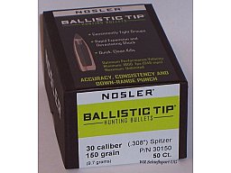 50St. NOSLER Geschosse .30(.308Dia.) - 150 - BALLISTIC TIP - #30150