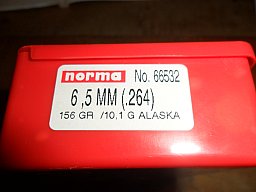 100 Stück Geschosse NORMA ALASKA .264 6,5 mm 10,1 g 156 grs