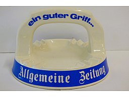 Grosser Stammtisch Aschenbecher Allgemeine Zeitung, 60er, unbenutzt