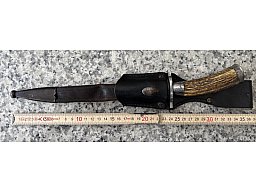 alter Grabendolch? Kampfmesser? Scheide + Koppelschuh - 1. WK ? -
