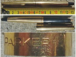 Orig. Parker Vintage-Füller „Gold rolled“
