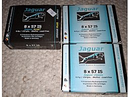27 Schuss 8x57 IS mit Jaguar Geschoss 9,9 g