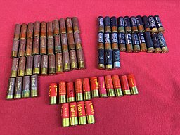 Schrot Munition 72 Schuss, cal.: 12 verschiedene Stärken