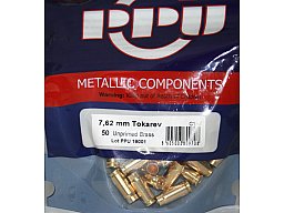 50 Stück > NEUE PPU / PrviPartizan Kurzwaffenhülsen 7,62x25mm Tokarev Boxerzündung / Unprimed #C147