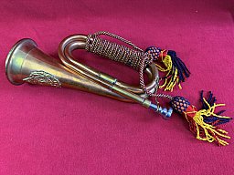 Signalhorn , Kavellerie Horn, Bugle, Kupfer Messing, mit Quaste