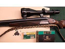 Suhler Drilling aus 1.Hand eingeschossen mit Zeiss Diavari 3-12x56Leucht +ESL .22Hornet